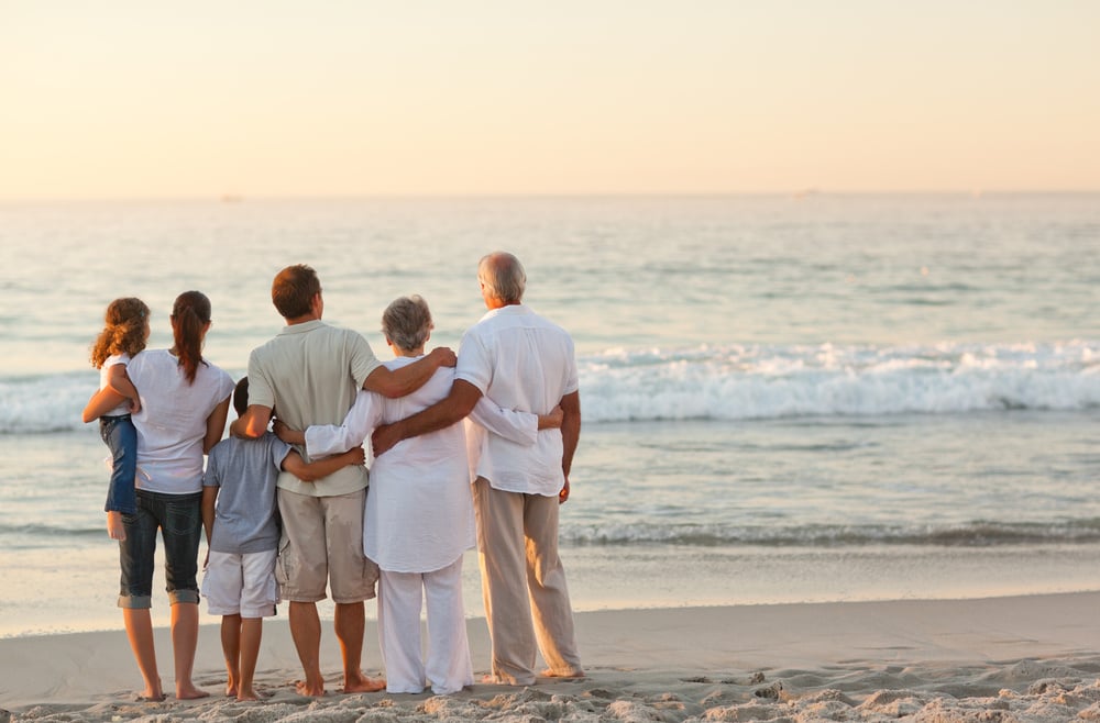Beautiful family at the beach Beautiful family at the beach